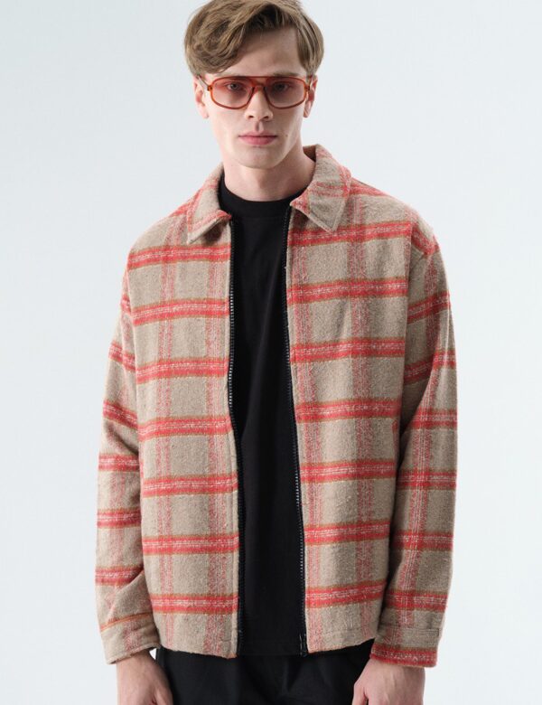 Refined Flannel Zip Jacket