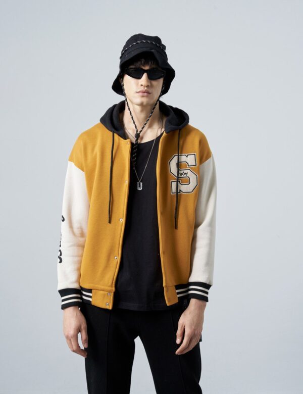 Refined Hooded College Jacket