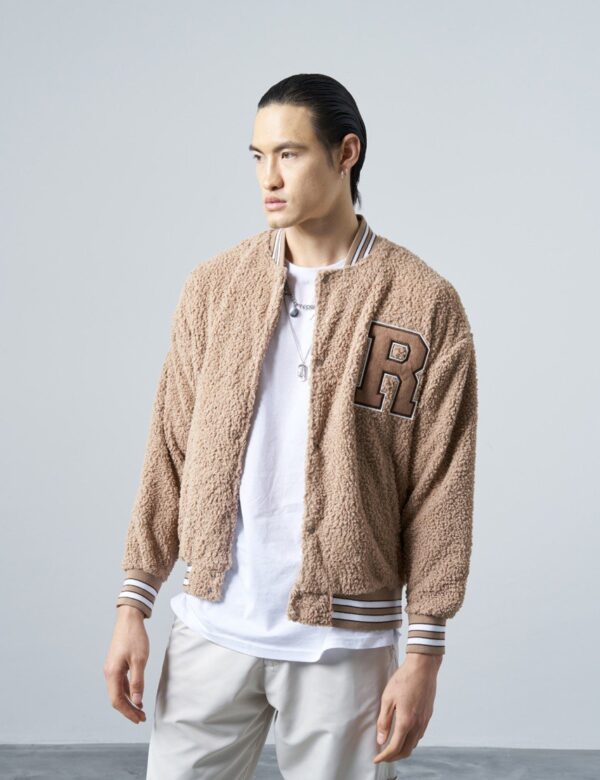 Refined Teddy Varsity Jacket
