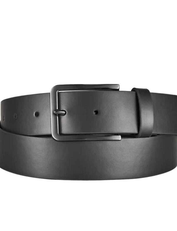 Refined Vegan Schwarz Gürtel aus weichem, glattem Apfelleder